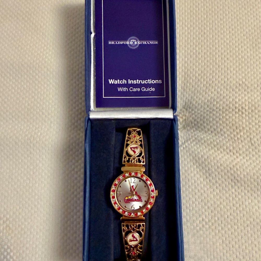 Bradford Exchange Saint Louis Cardinals woman’s ultimate fan watch. NWT
